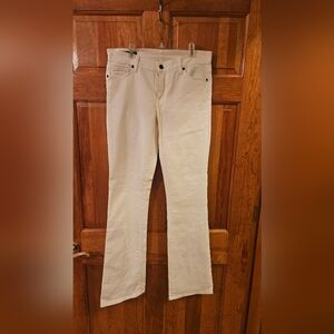 Citizens Of Humanity Cream Wide-Leg Jeans
